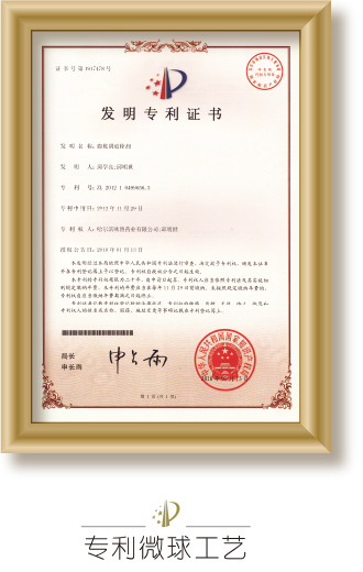 企业荣誉-证书-专利-专利微球工艺